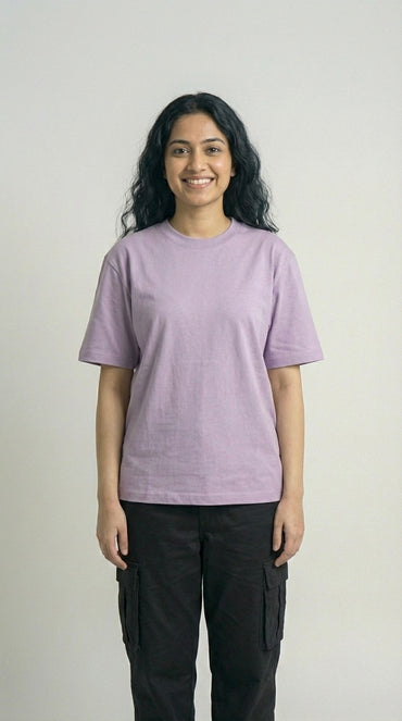 LILAC WHISPER LAVENDER OVERSIZED T-SHIRT FOR WOMEN