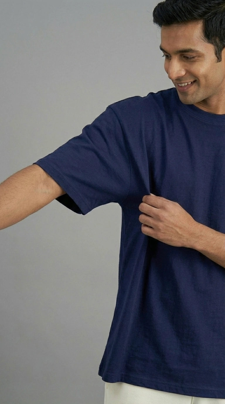 navy blue t-shirt