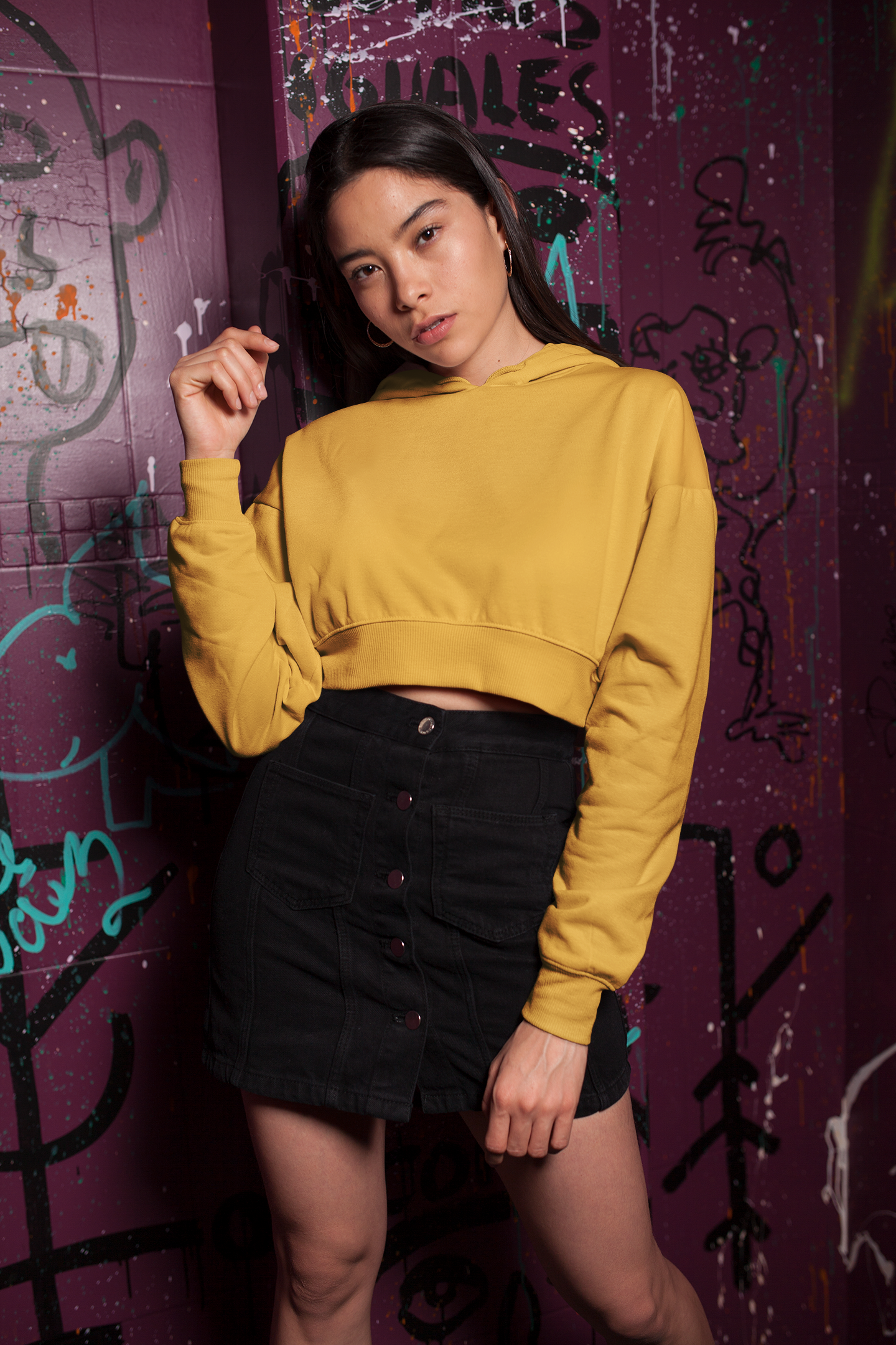 URBANCUT CROPPED HOODIE FOR WOMEN