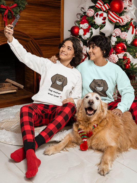 DOG MOTHER WINE LOVER SWEATSHIRT