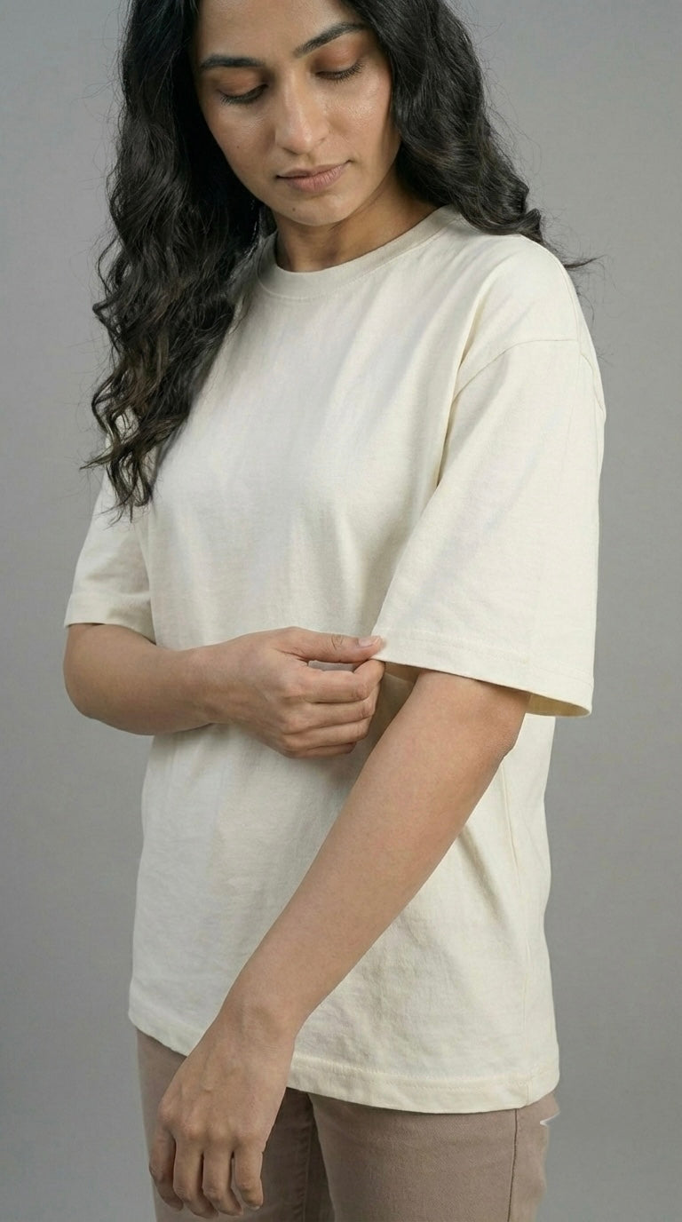 Casual oversized t-shirt for women paired with jeans